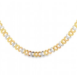 Pre Owned 9ct 3 Colour Necklet ZB367 
